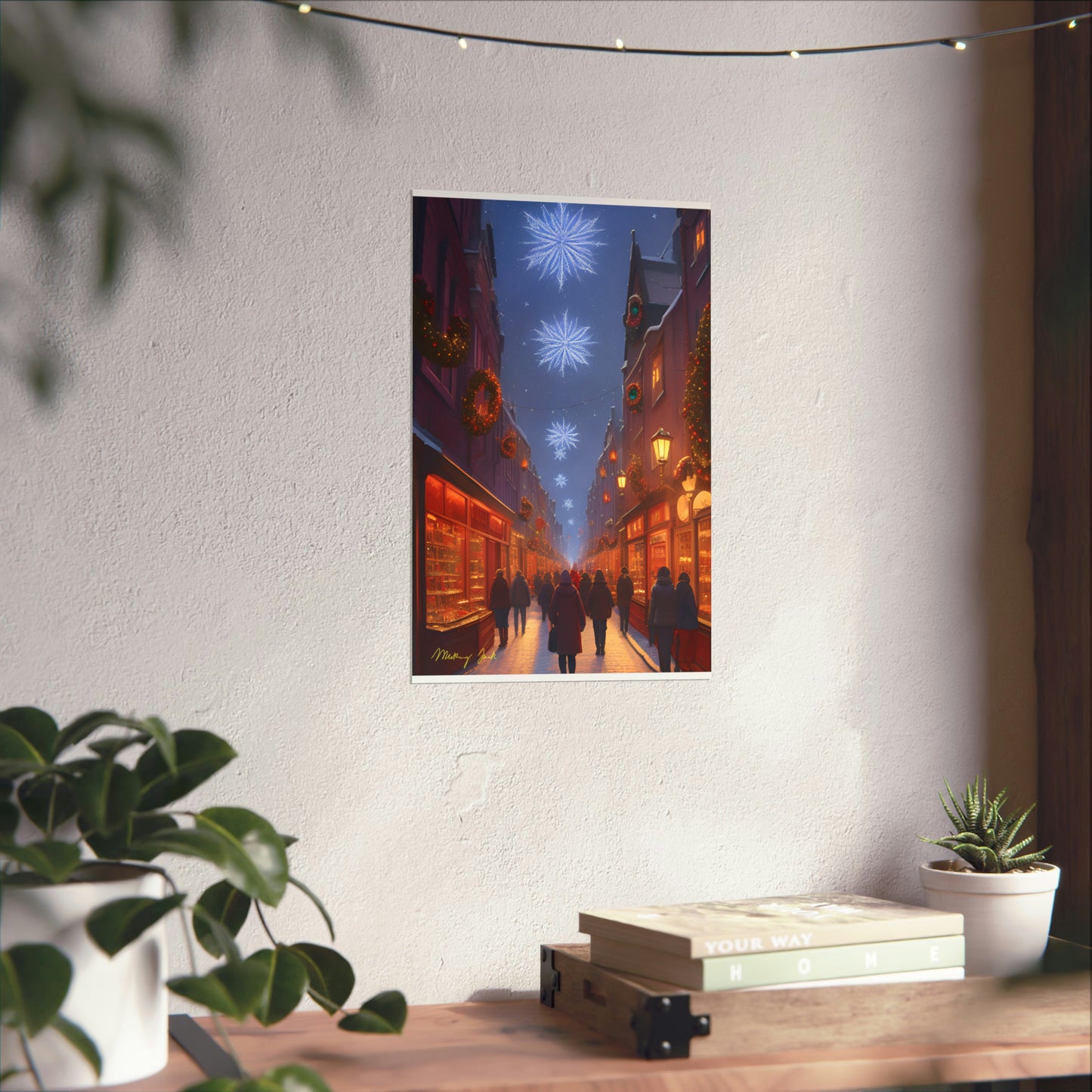 Christmas Shoppers Matte Vertical Posters