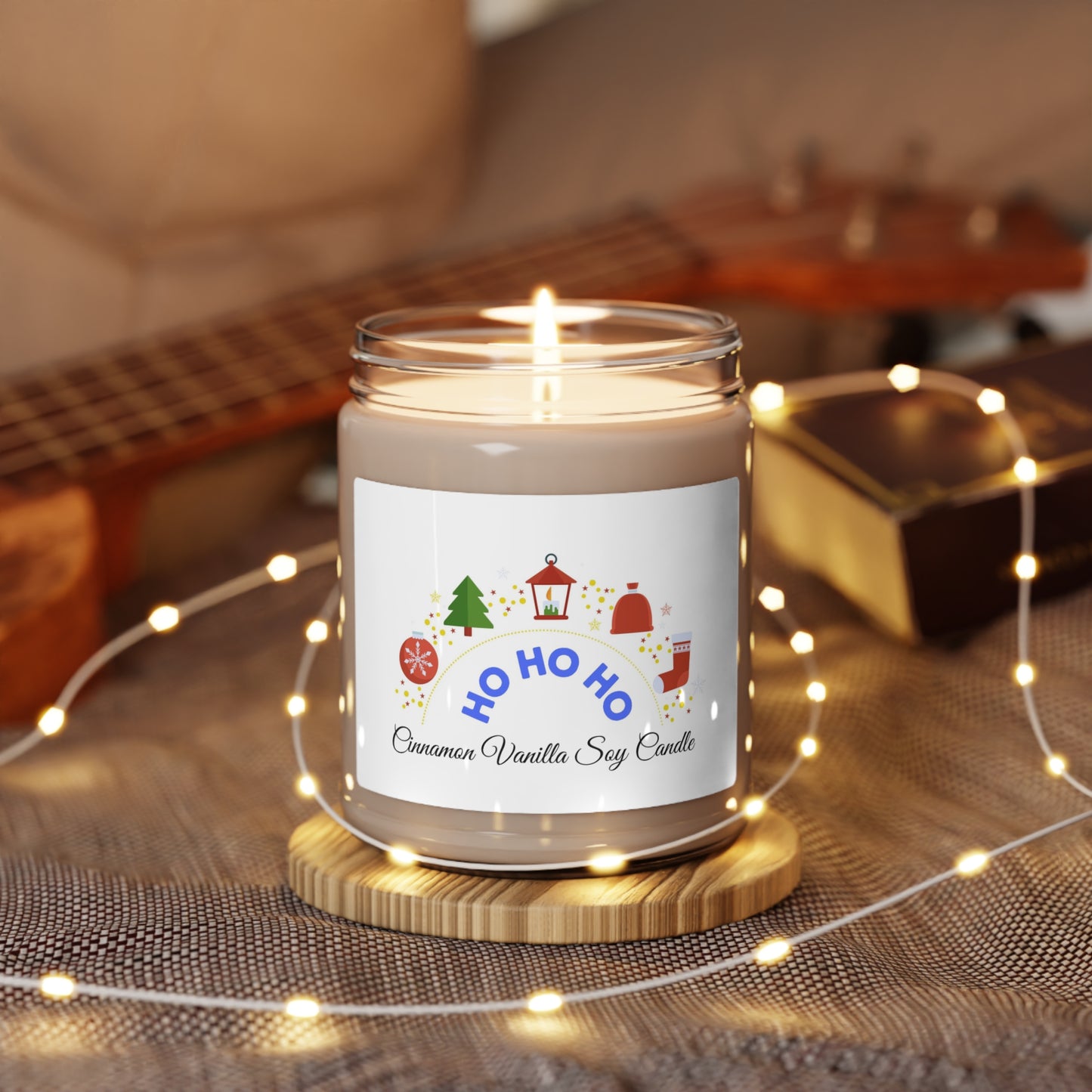 Cinnamon Vanilla Scented Soy Candle, 9oz