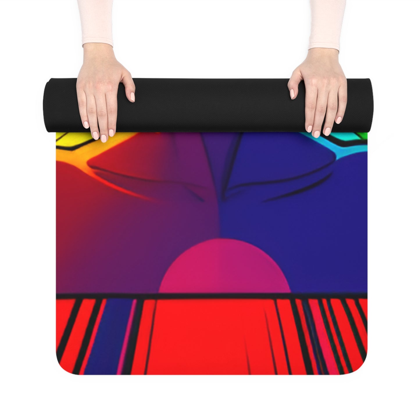 Rainbow Girl Rubber Yoga Mat
