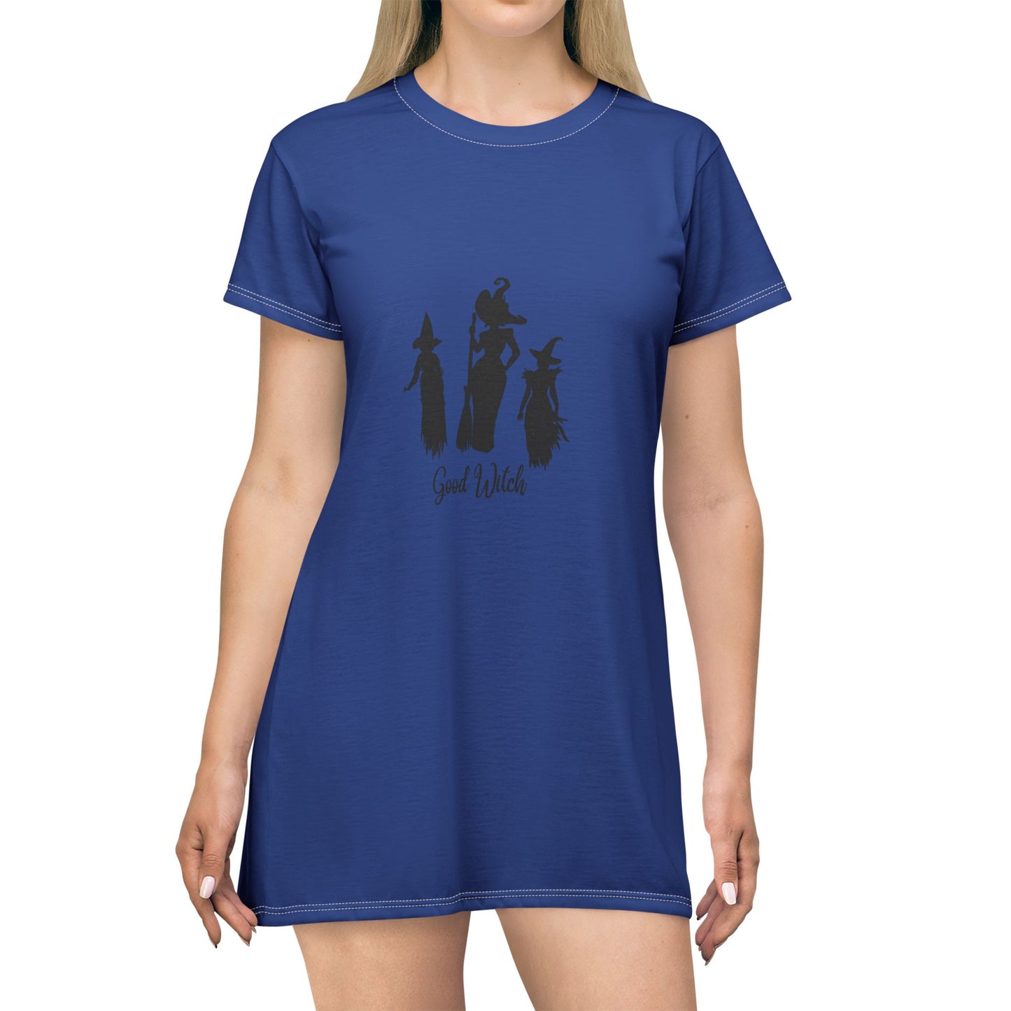 Good Witch T-Shirt Dress (AOP) navy
