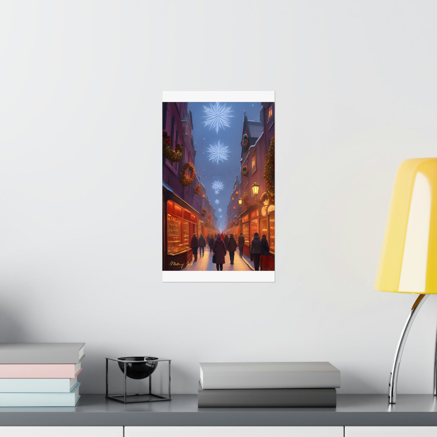 Christmas Shoppers Matte Vertical Posters
