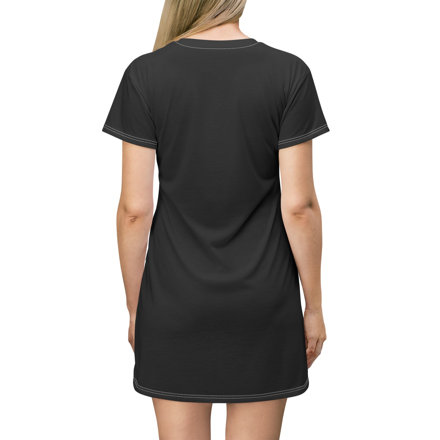 Galaxy T-Shirt Dress (AOP) black