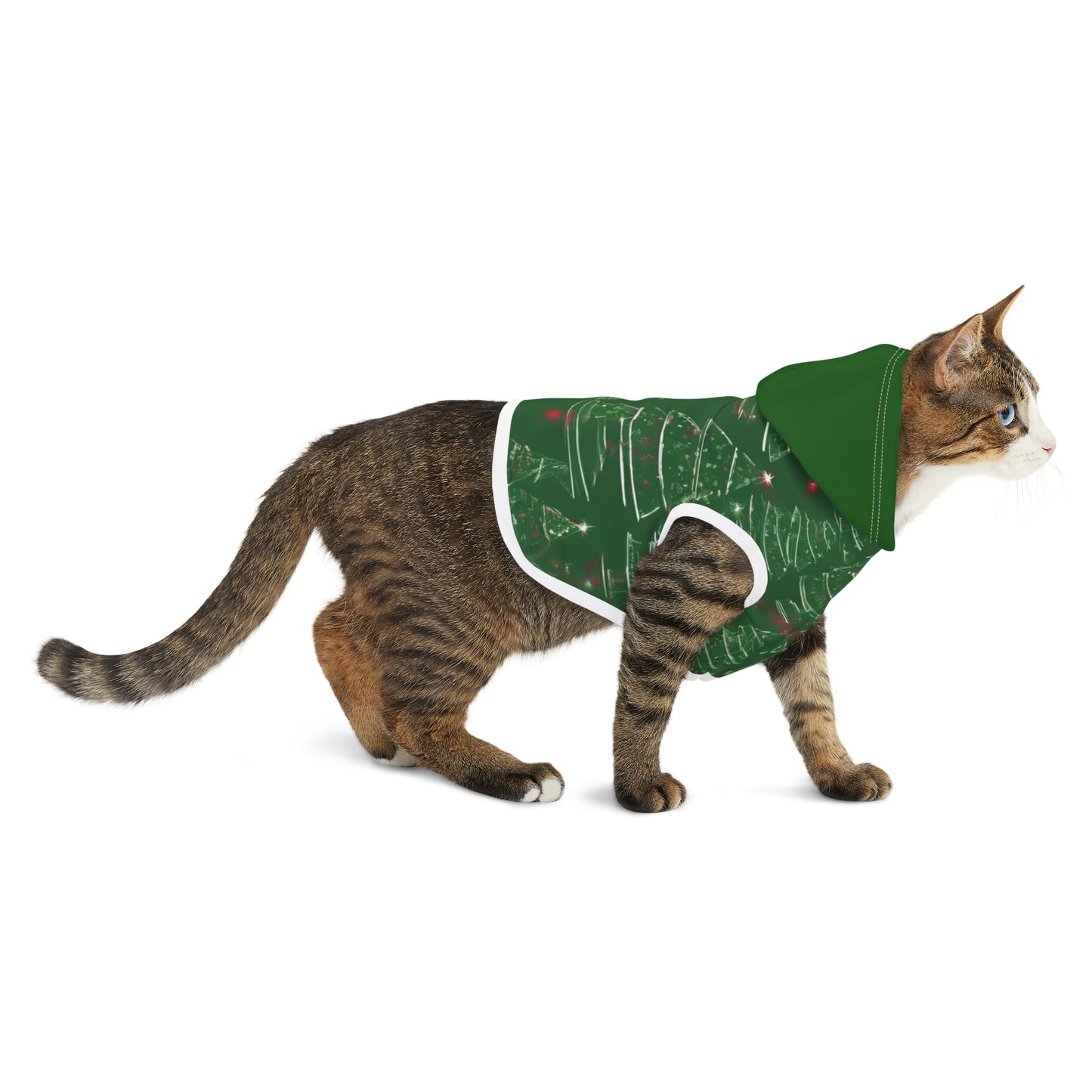 Christmas Tree Green Hood Pet Hoodie