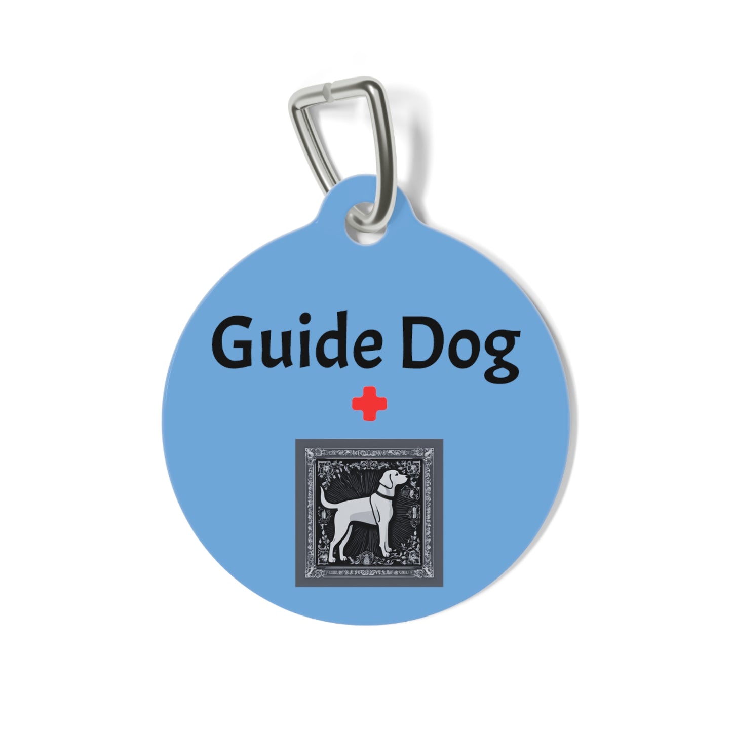 Guide Dog Pet Tag Light Blue