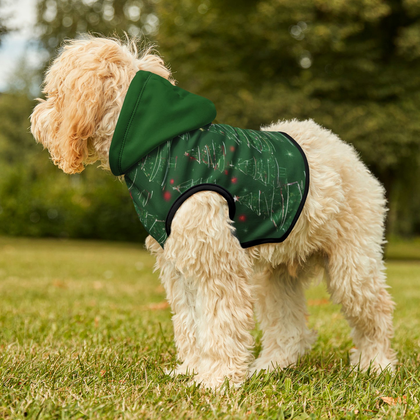 Christmas Tree Green Hood Pet Hoodie