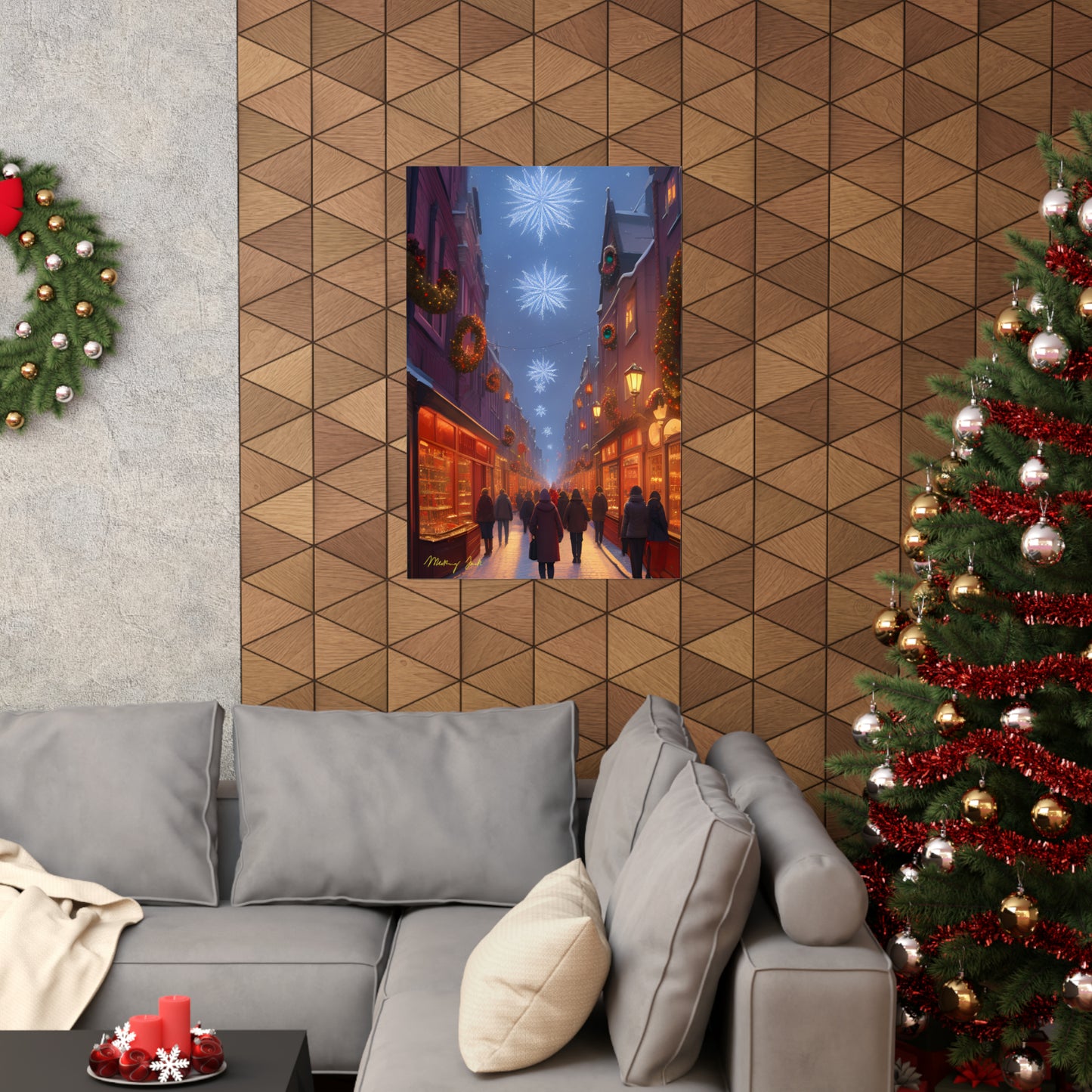 Christmas Shoppers Matte Vertical Posters
