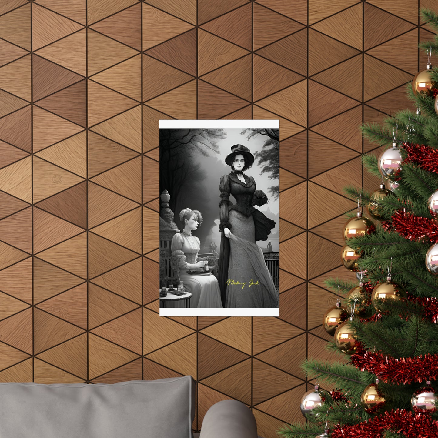 Victorian Ladies Walk Matte Vertical Posters