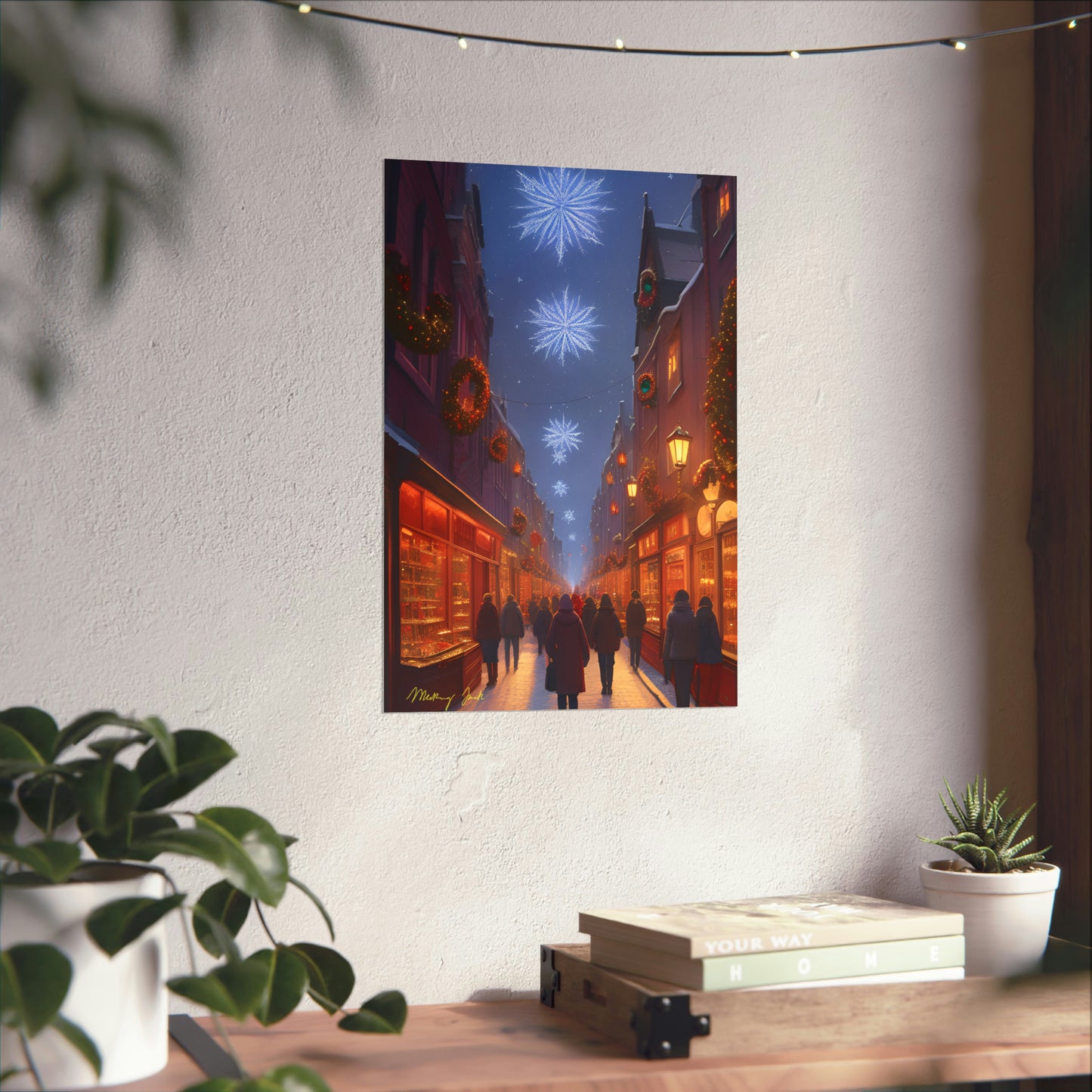Christmas Shoppers Matte Vertical Posters