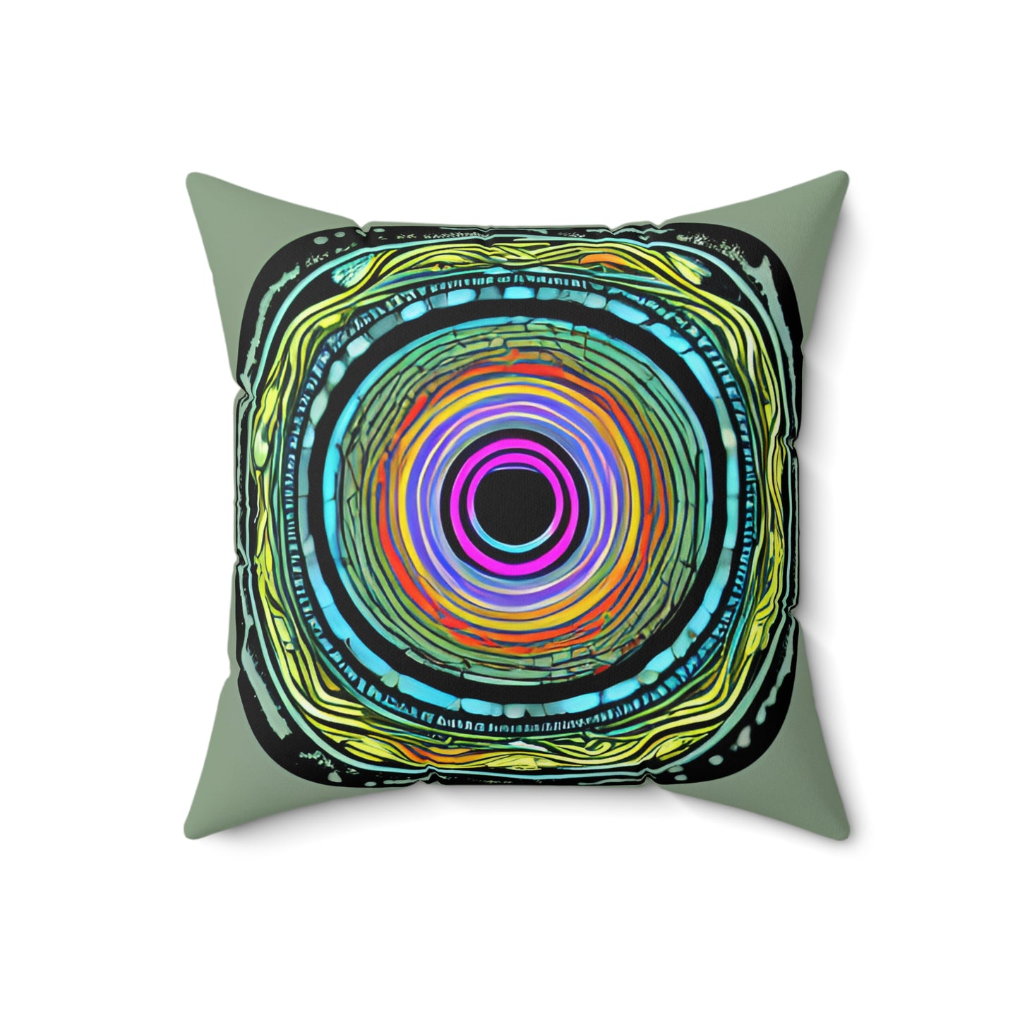 Rings 1 Spun Polyester Square Pillow