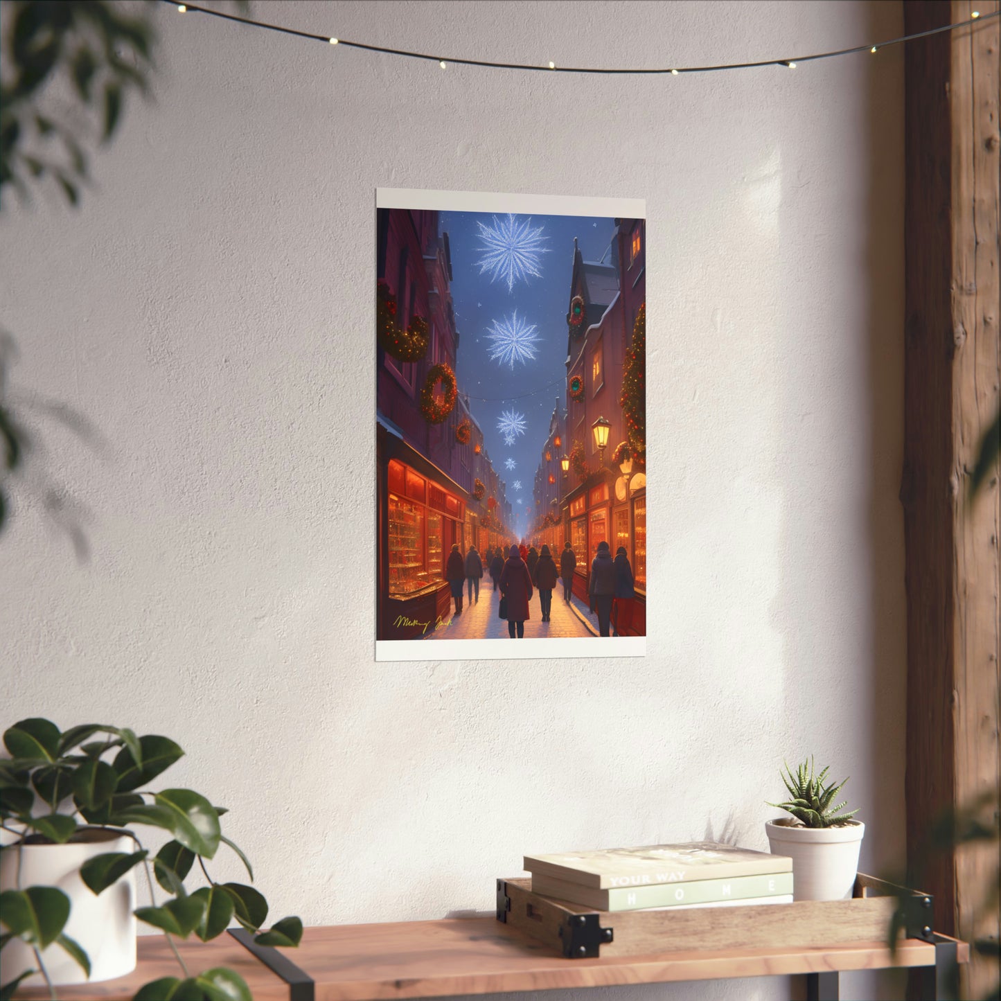 Christmas Shoppers Matte Vertical Posters
