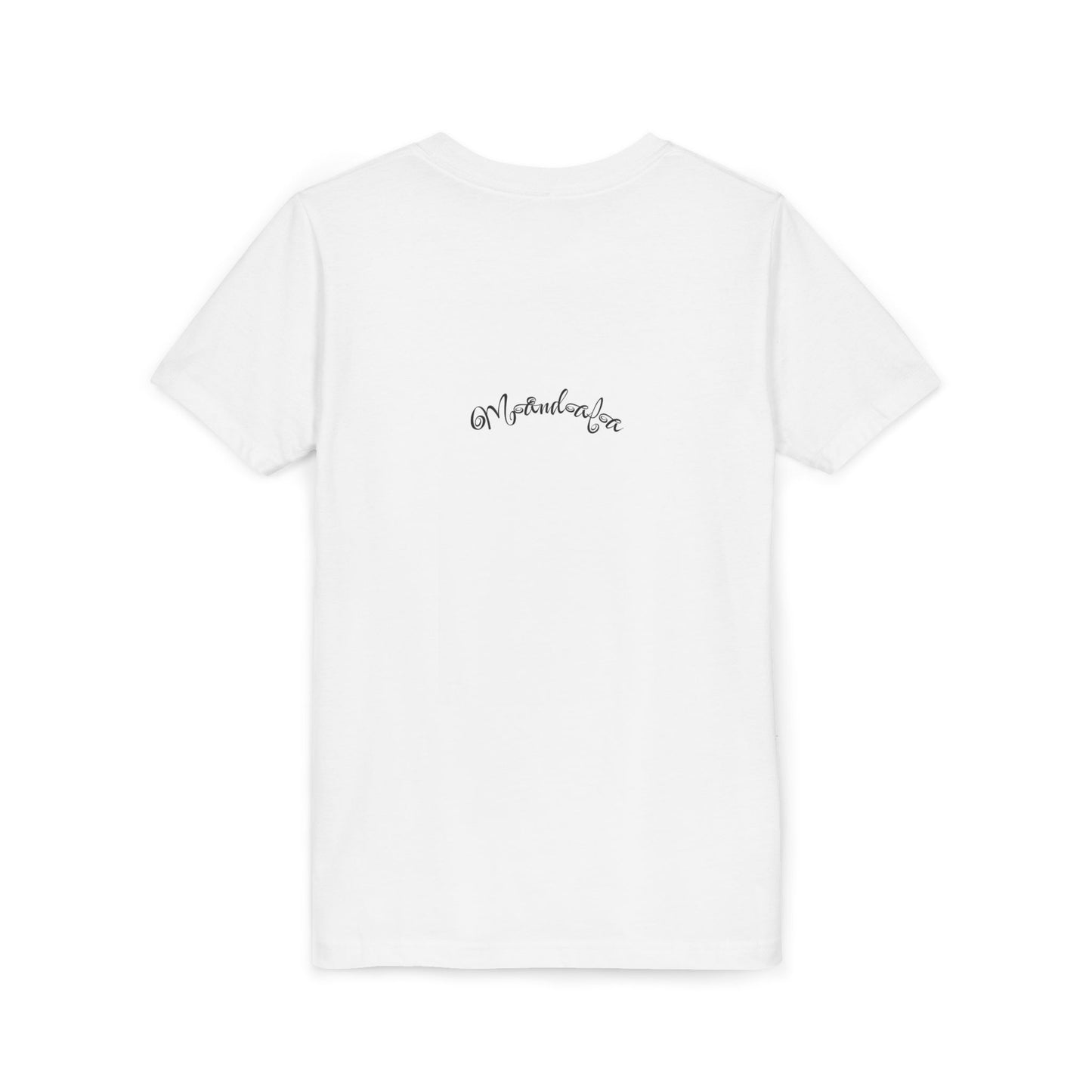 Mandala Hair Youth Floral Design Short Sleeve Tee (Lightweight with soft feel) - Cute T-Shirt for Kids, Perfect Gift for Birthdays, Summer Fun, Art Lovers, Casual Wear
