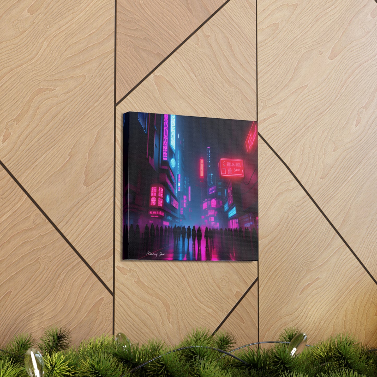 Shopping High Street Sales Futuristic Canvas Gallery Wraps
