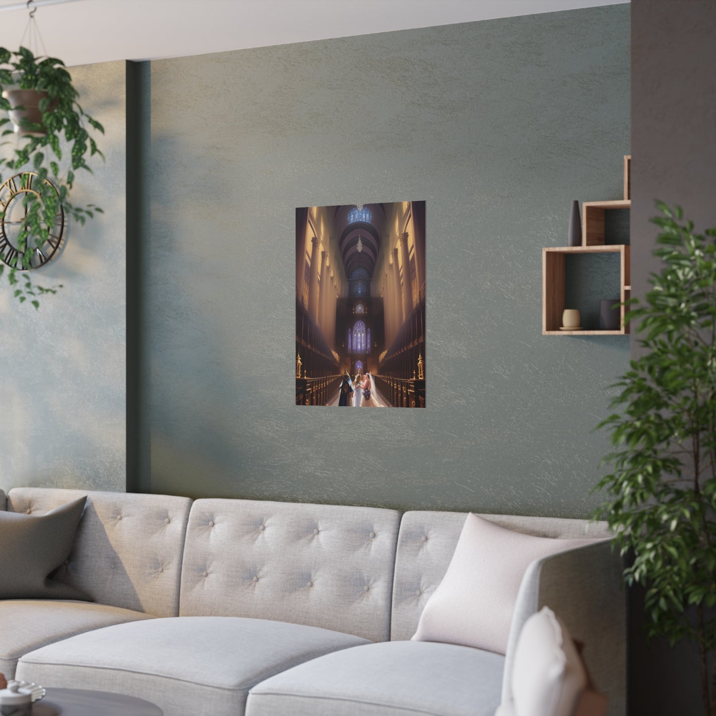 Futuristic Wedding Satin Poster (210gsm)