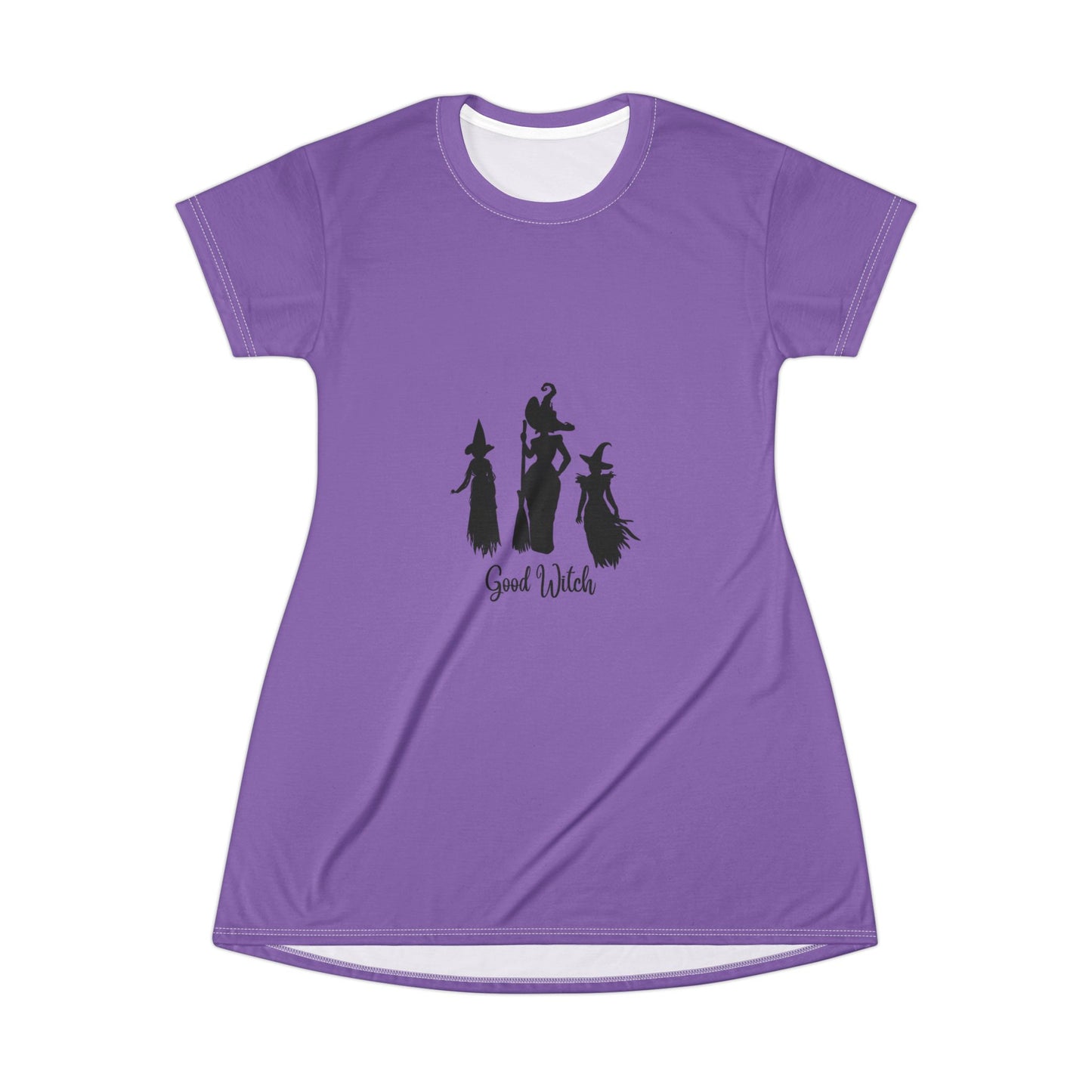 Good Witch T-Shirt Dress (AOP) purple
