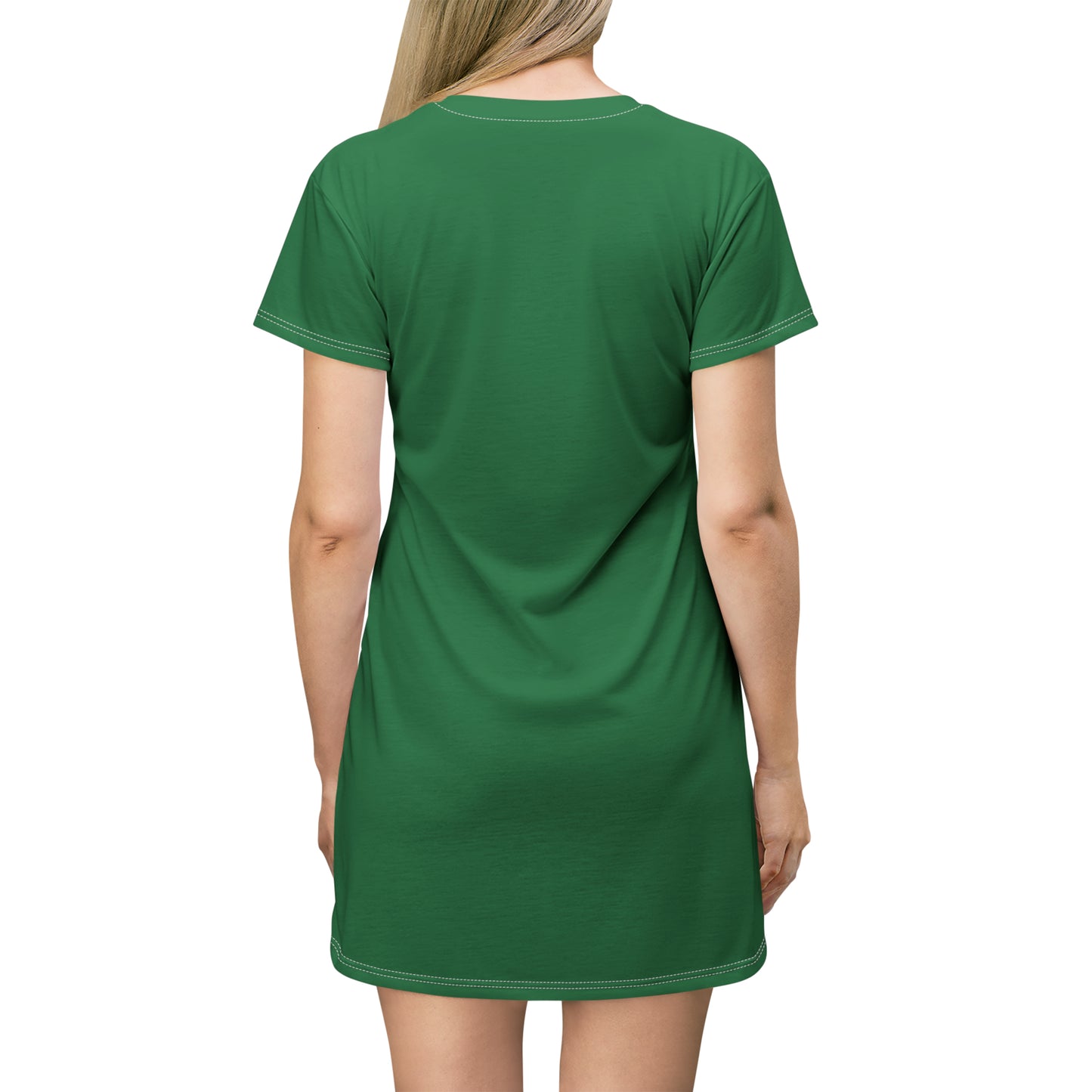 Good Witch T-Shirt Dress (AOP) dark green
