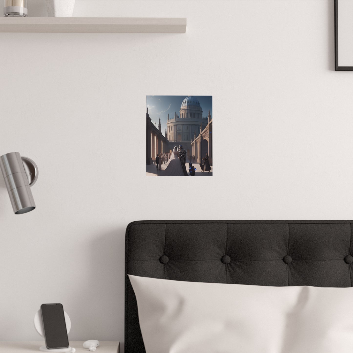 Cathedral Wedding Futuristic Satin Poster (210gsm)