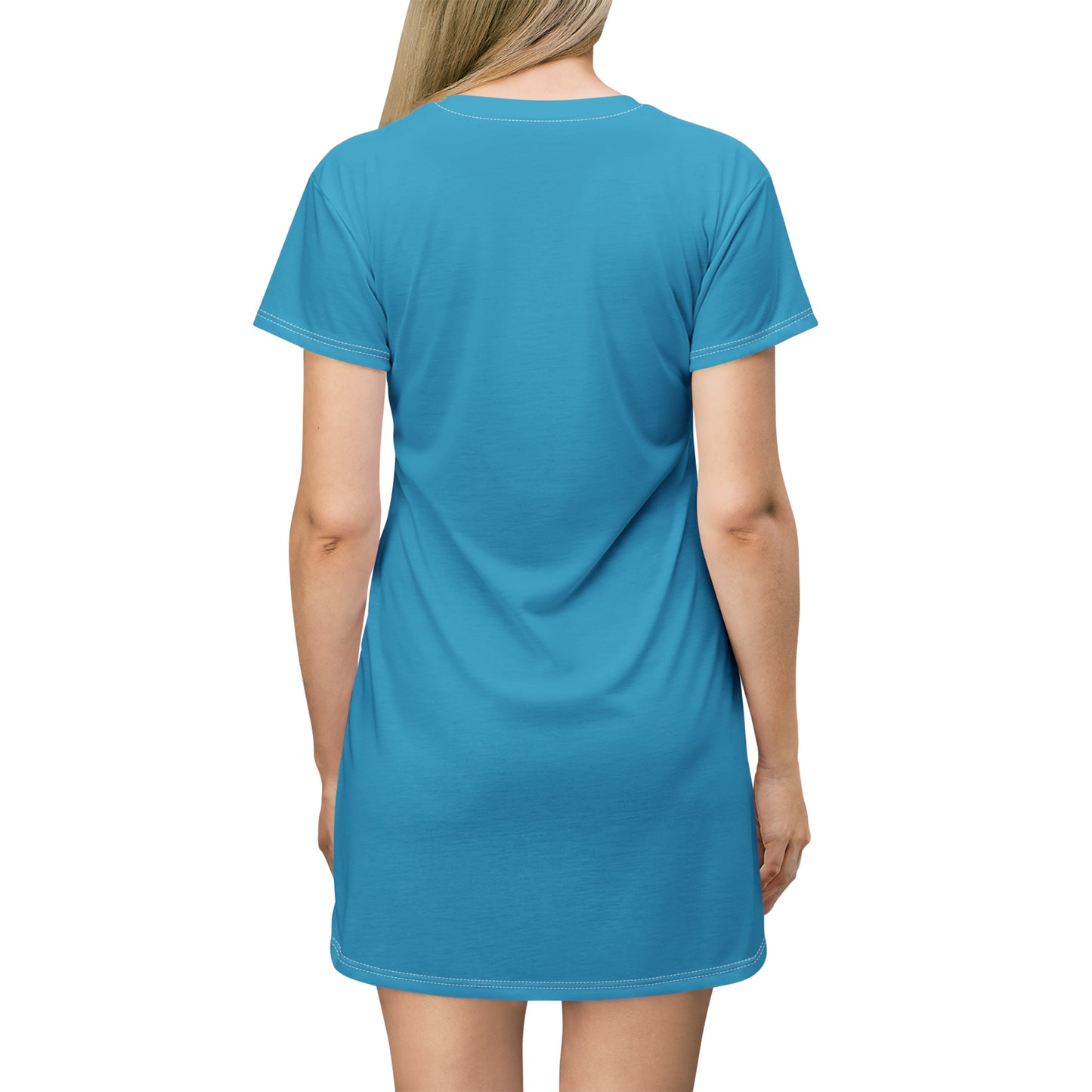 Good Witch T-Shirt Dress (AOP) turquoise