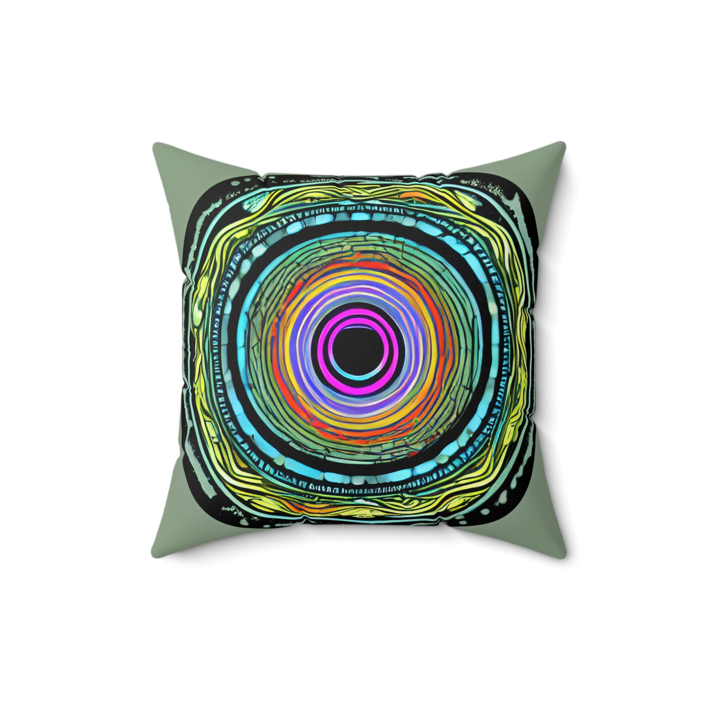 Rings 1 Spun Polyester Square Pillow