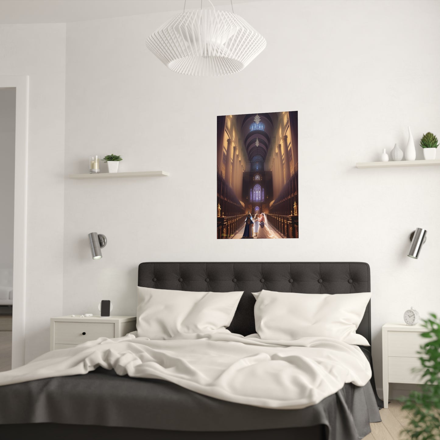 Futuristic Wedding Satin Poster (210gsm)