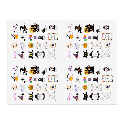 Halloween-Themed Sticker Sheets, Cute Planner Stickers, Spooky Decor, Scrapbooking Supplies, Fun Stickers for Kids & Adults
