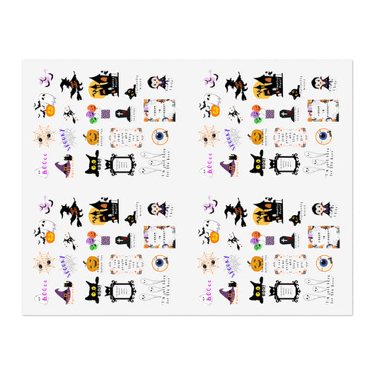 Halloween-Themed Sticker Sheets, Cute Planner Stickers, Spooky Decor, Scrapbooking Supplies, Fun Stickers for Kids & Adults