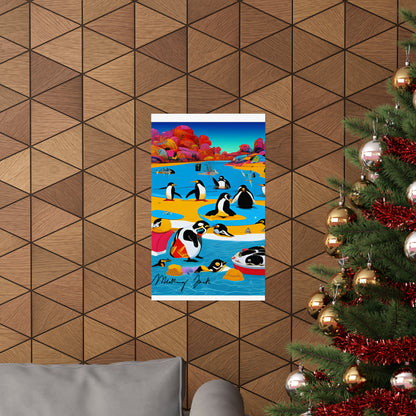 Penguin City Matte Vertical Posters