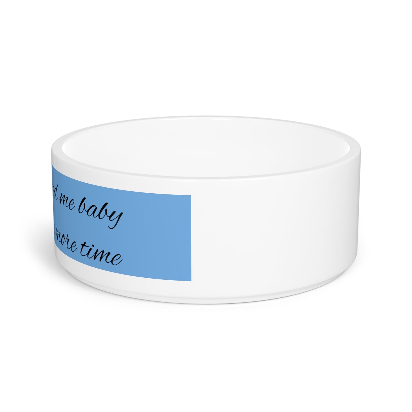 Pet Bowl Feed Me Baby One More Time light blue