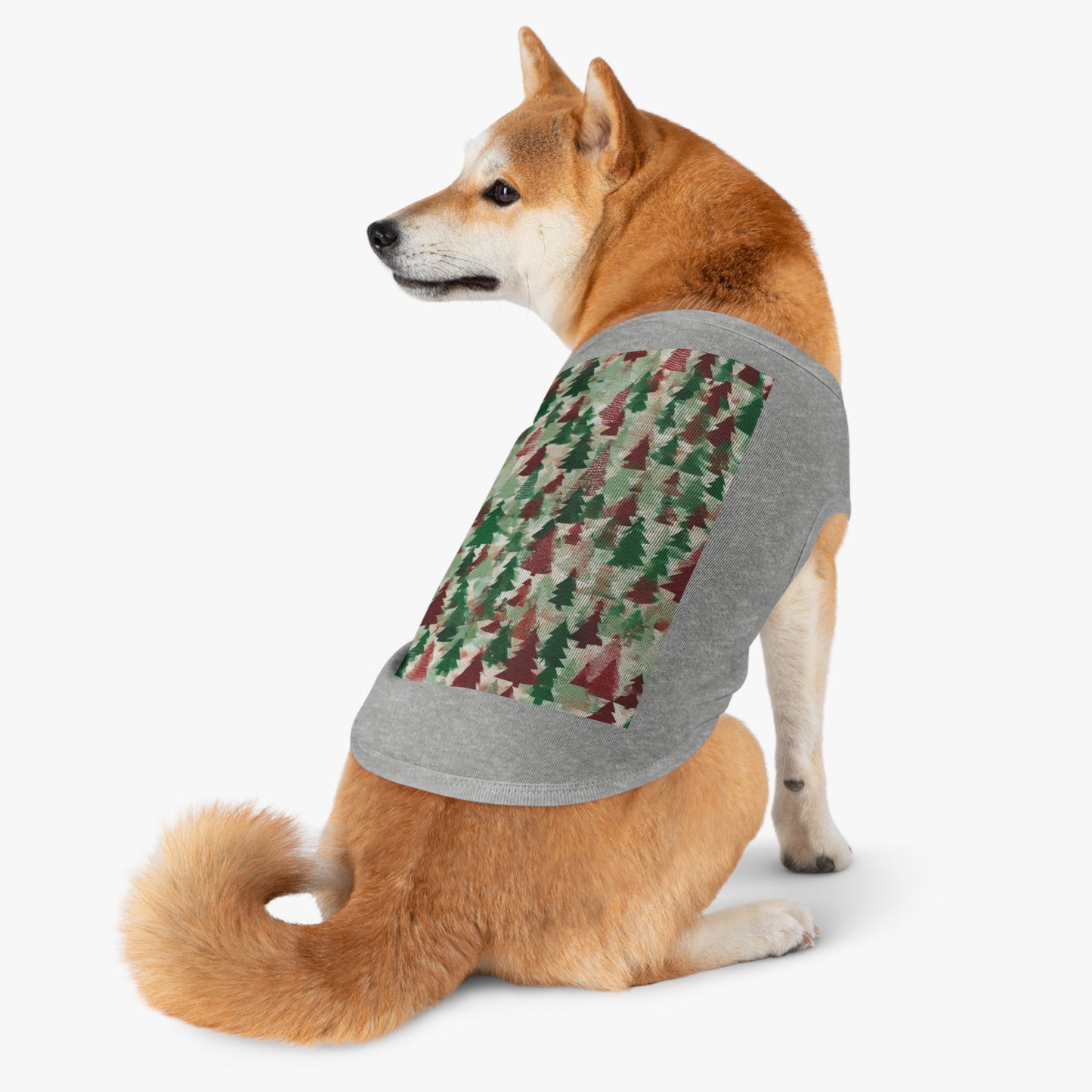 Pet Tank Top Christmas Tree Forest