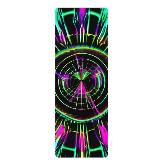 Abstract Design Neon Rubber Yoga Mat