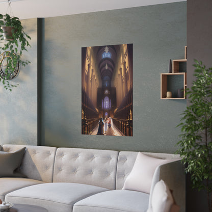 Futuristic Wedding Satin Poster (210gsm)