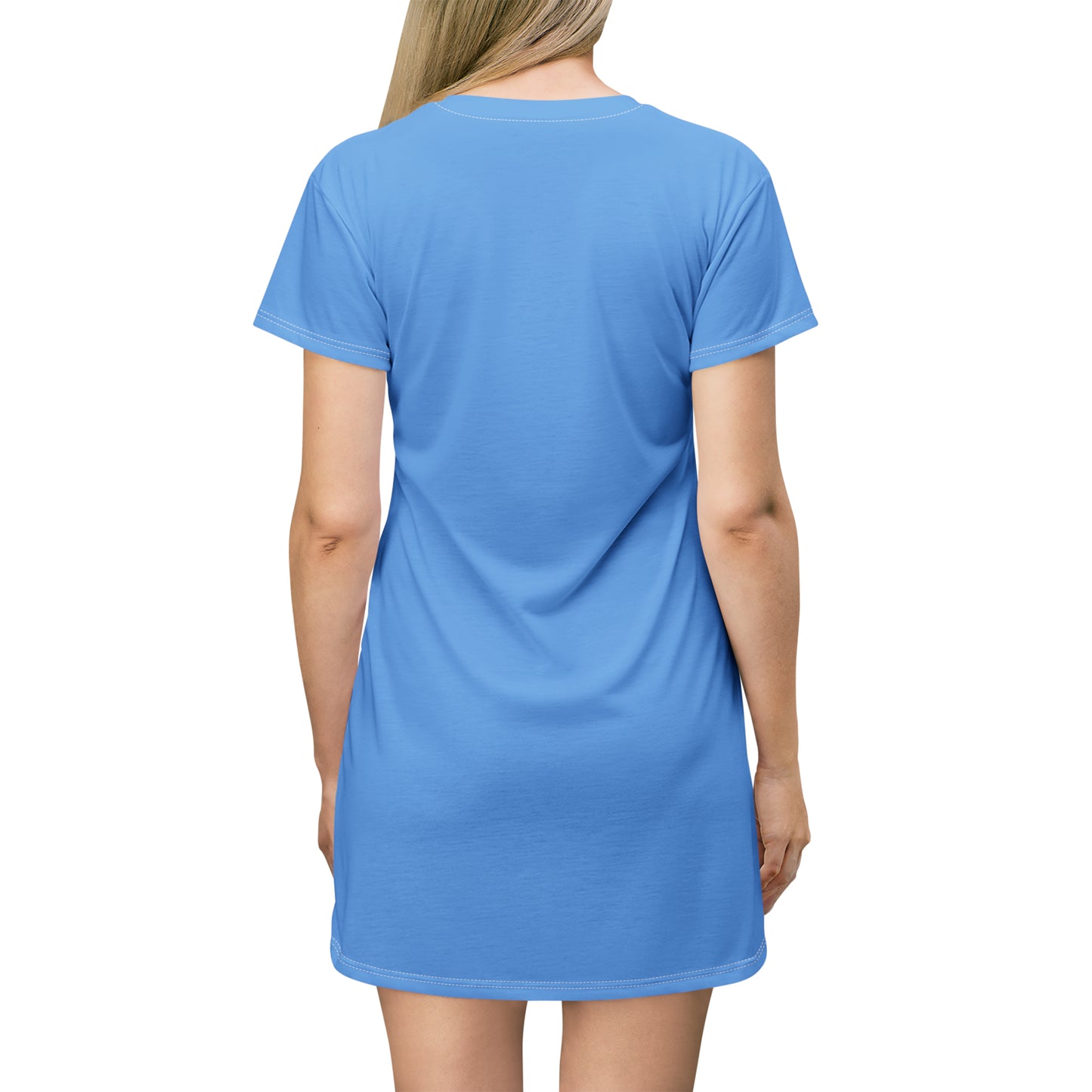 Good Witch T-Shirt Dress (AOP) light blue