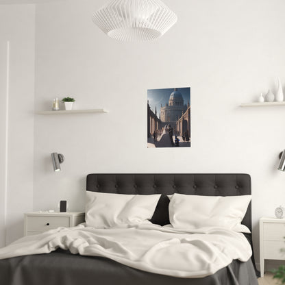 Cathedral Wedding Futuristic Satin Poster (210gsm)