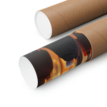 High Street Shoppers Futuristic Matte Vertical Posters