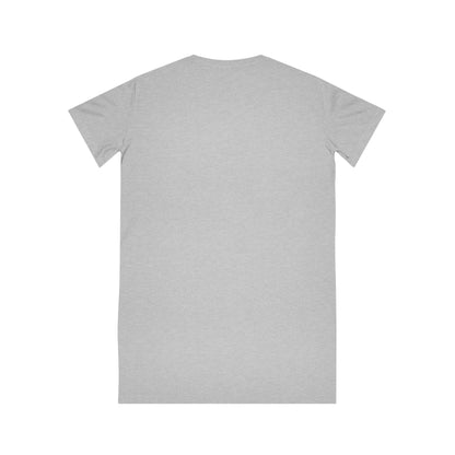 Gold & White Flower Design Spinner T-Shirt Dress