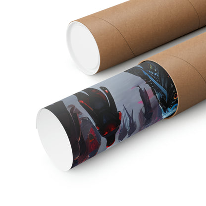 High Street into the Future Matte Vertical Posters