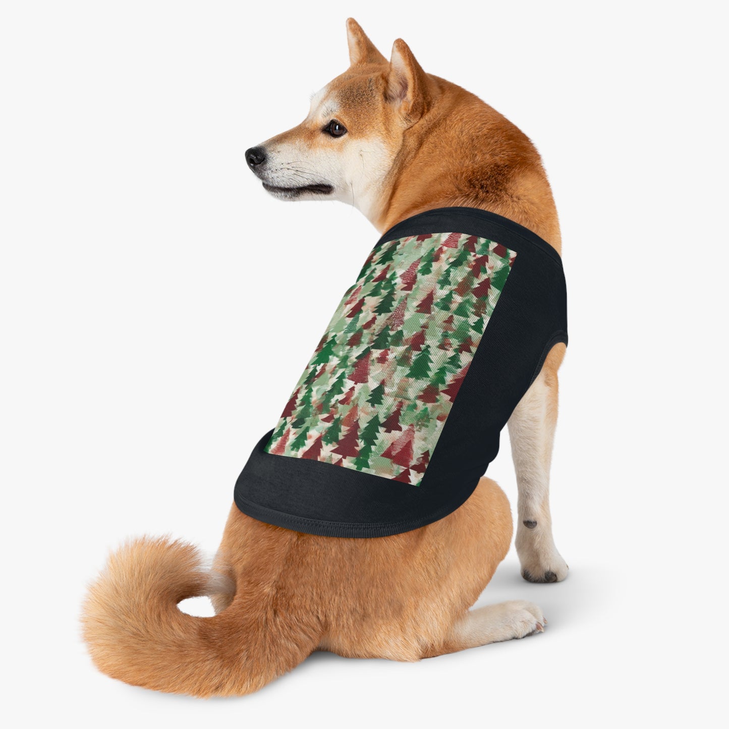 Pet Tank Top Christmas Tree Forest