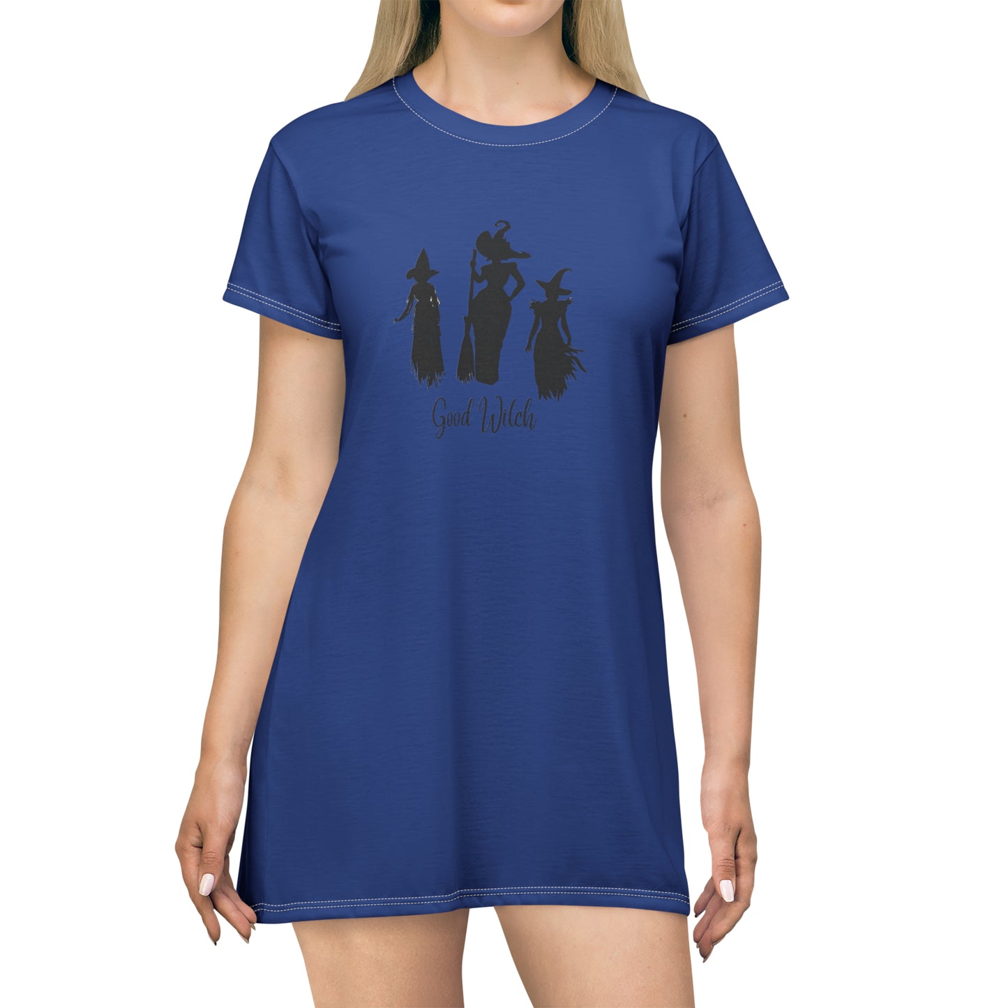 Good Witch T-Shirt Dress (AOP) navy
