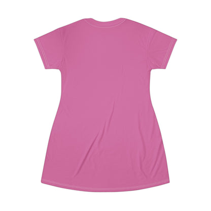 Good Witch T-Shirt Dress (AOP) light pink
