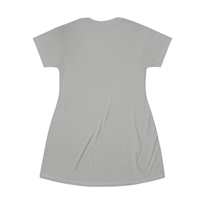 Galaxy T-Shirt Dress (AOP) light grey
