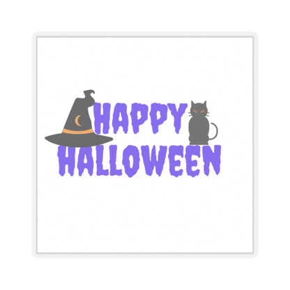 Happy Halloween Black Cat Stickers