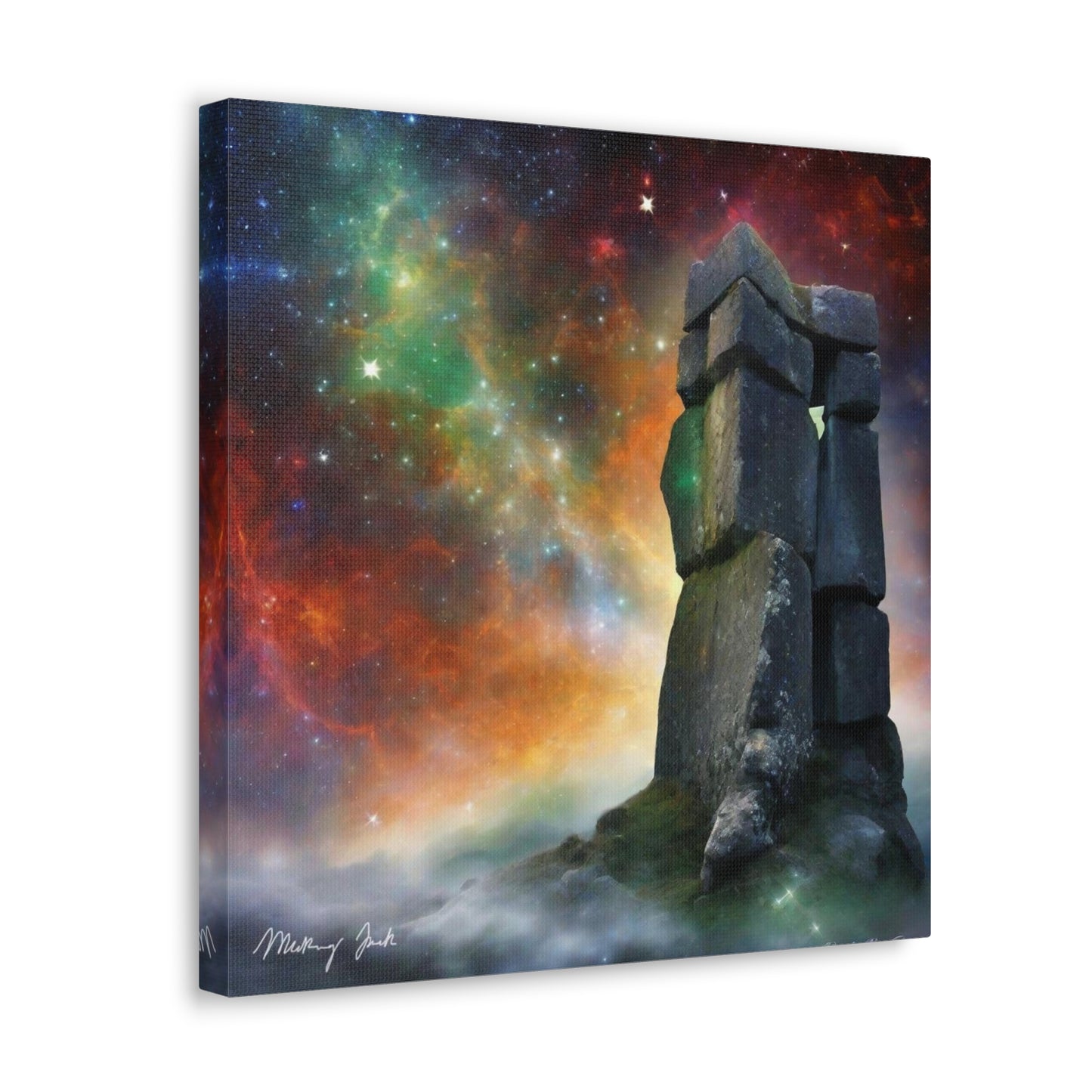 Medieval Stone at Night Canvas Gallery Wraps