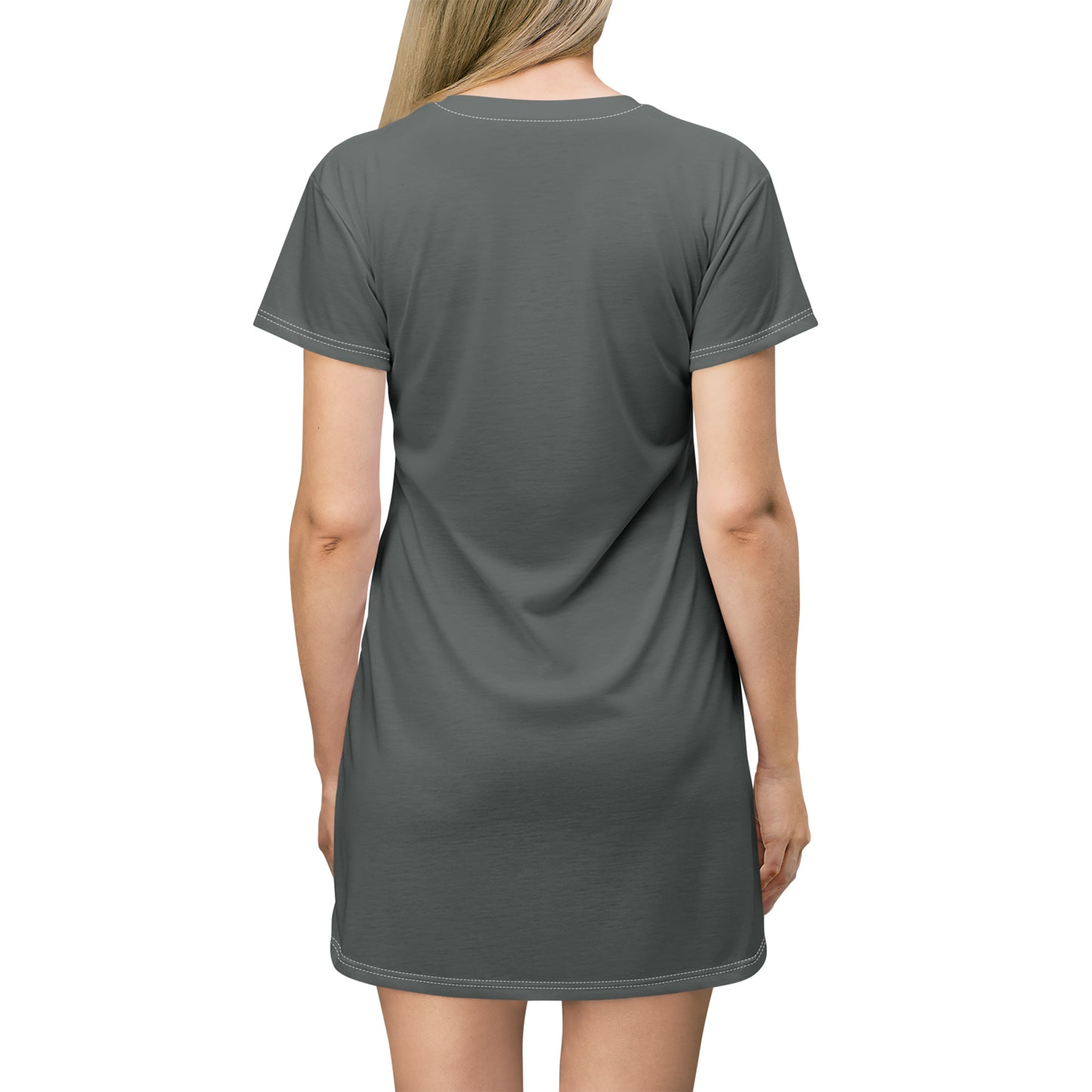 Galaxy T-Shirt Dress (AOP) dark grey