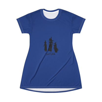 Good Witch T-Shirt Dress (AOP) navy