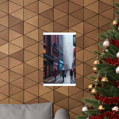 High Street into the Future Matte Vertical Posters
