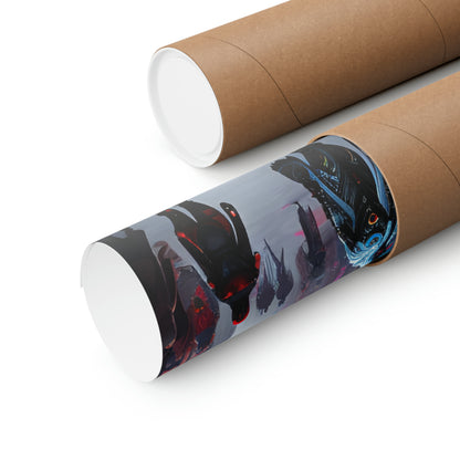 High Street into the Future Matte Vertical Posters