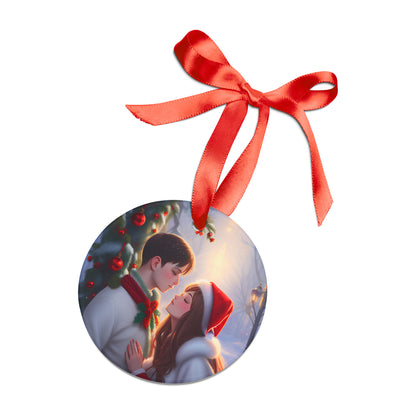 Christmas Love Acrylic Ornament with Ribbon