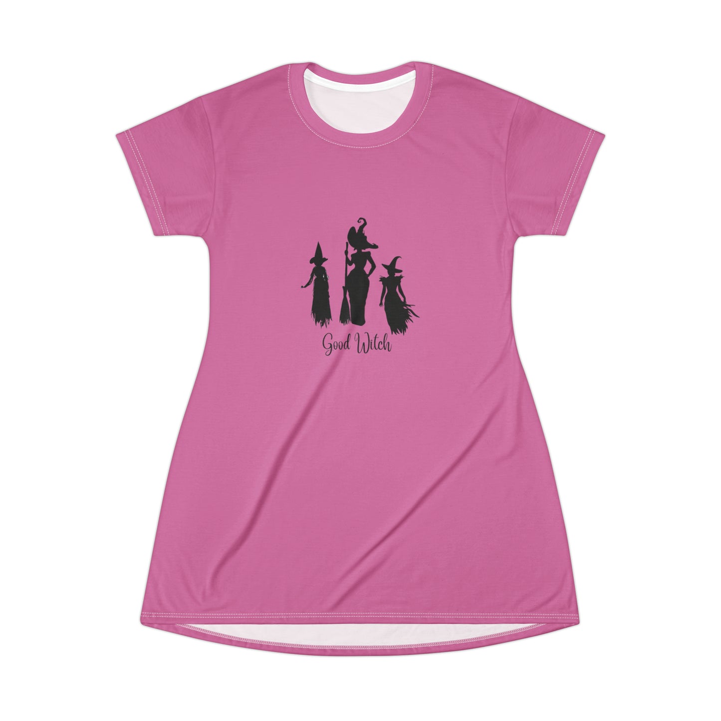 Good Witch T-Shirt Dress (AOP) light pink