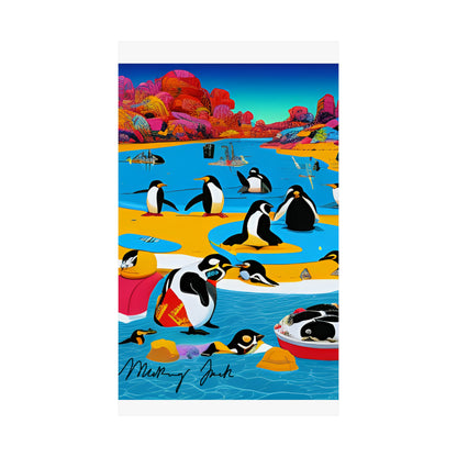 Penguin City Matte Vertical Posters