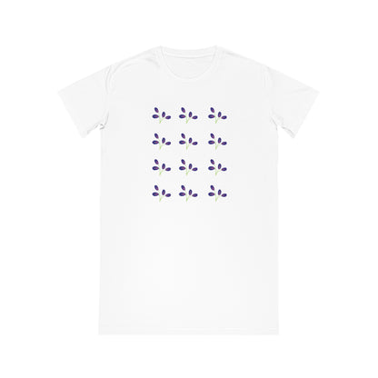 Spinner Purple Leaf T-Shirt Dress