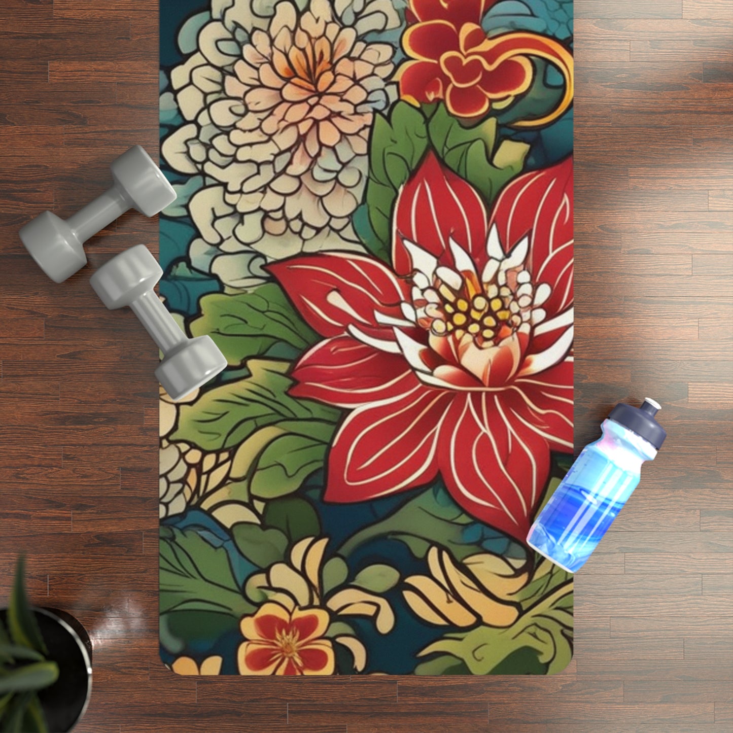 Flower Power Rubber Yoga Mat